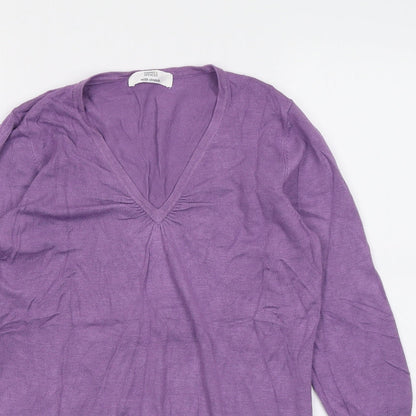 Womens UK Size 10 Marks and Spencer Purple Pullover Jumper