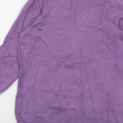 Womens UK Size 10 Marks and Spencer Purple Pullover Jumper
