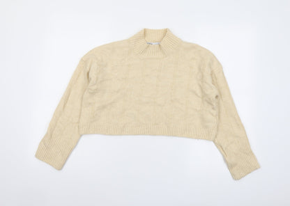 Womens UK Size S Zara Ivory Pullover Jumper