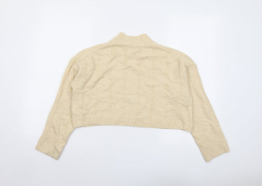 Womens UK Size S Zara Ivory Pullover Jumper