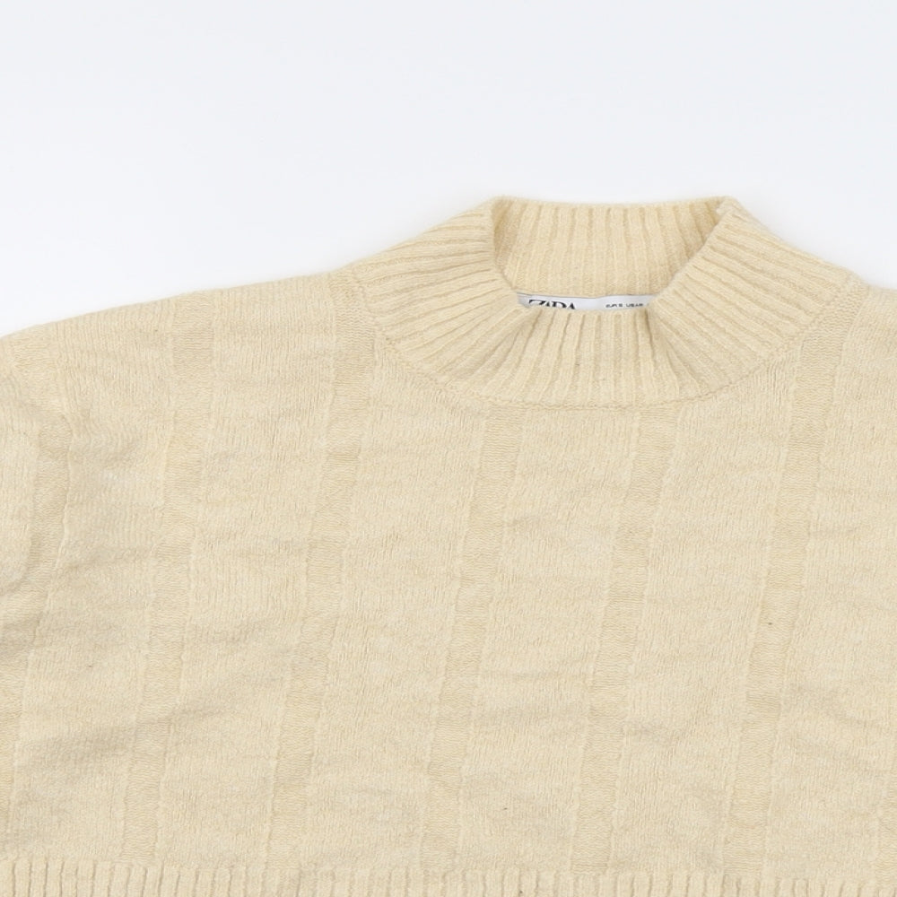 Womens UK Size S Zara Ivory Pullover Jumper