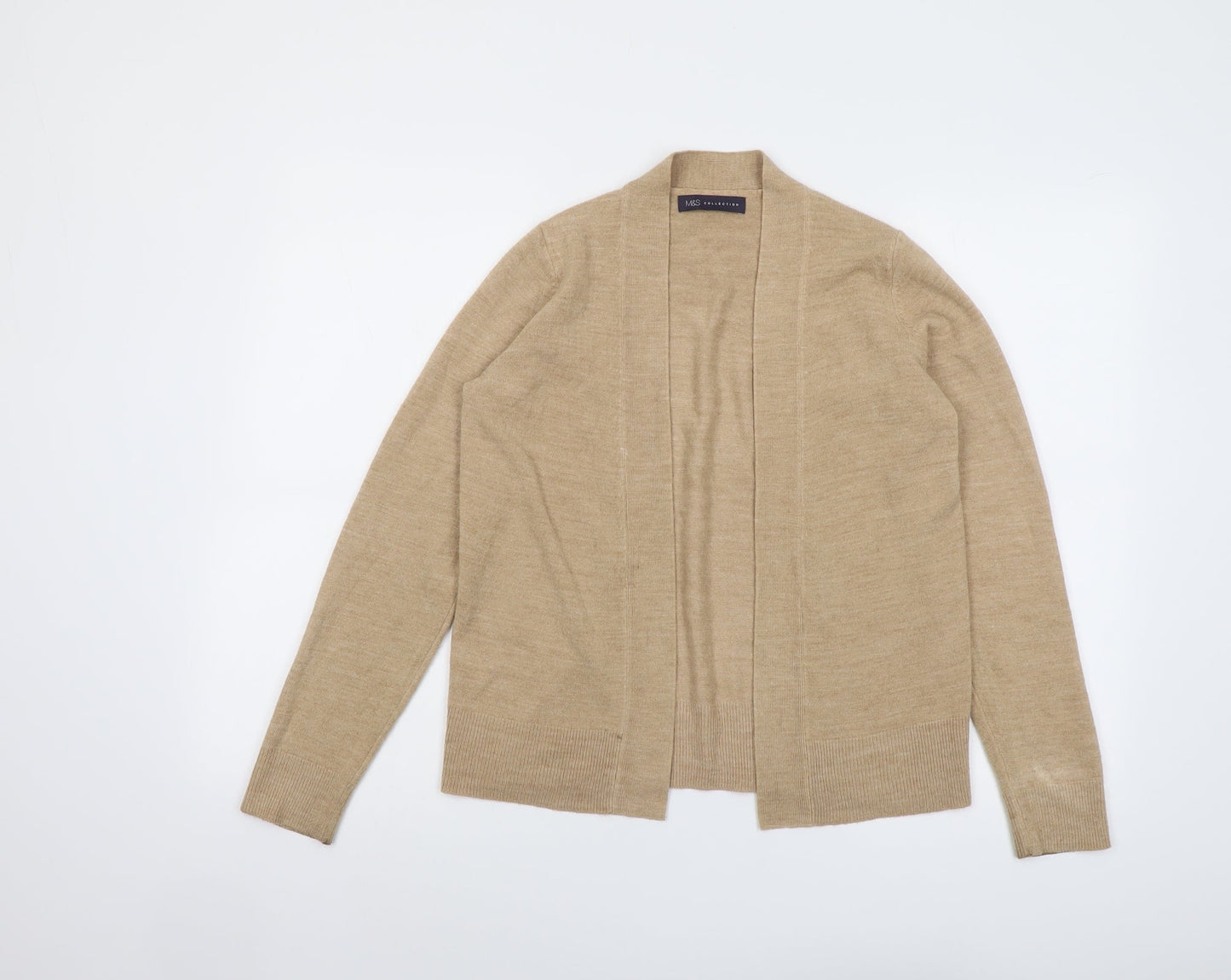 Womens UK Size S Marks and Spencer Beige Cardigan Jumper