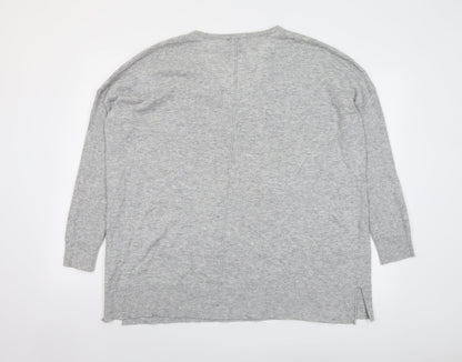 Womens UK Size L New Look Grey Pullover Jumper