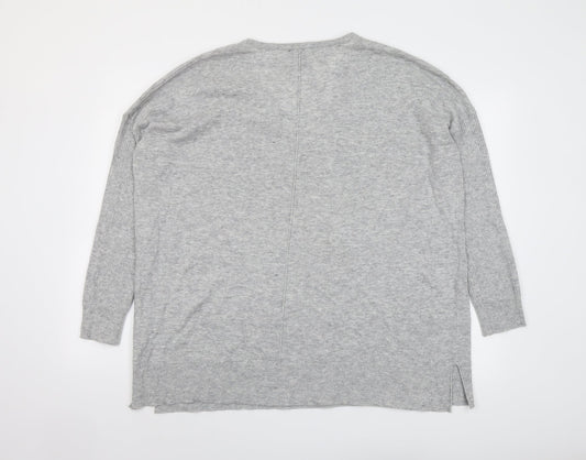 Womens UK Size L New Look Grey Pullover Jumper