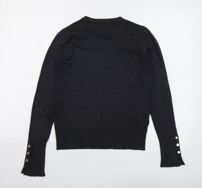 Womens UK Size S Zara Grey Pullover Jumper