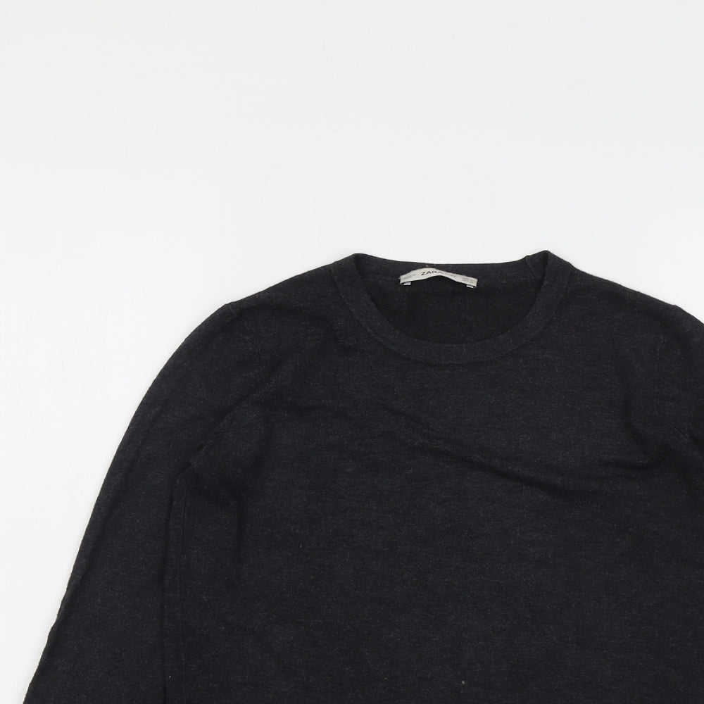 Womens UK Size S Zara Grey Pullover Jumper