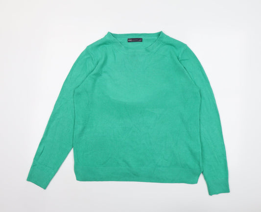 Womens UK Size 14 Marks and Spencer Green Pullover Jumper