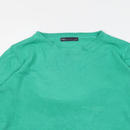Womens UK Size 14 Marks and Spencer Green Pullover Jumper