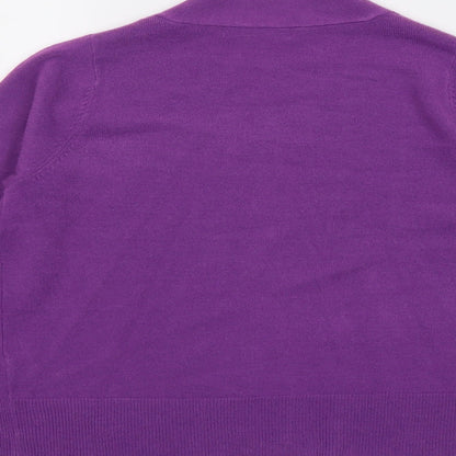 Womens UK Size 10 Marks and Spencer Purple Cardigan Jumper