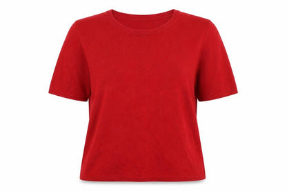 Classics Womens Red Round Neck Acrylic Pullover Jumper Size 16