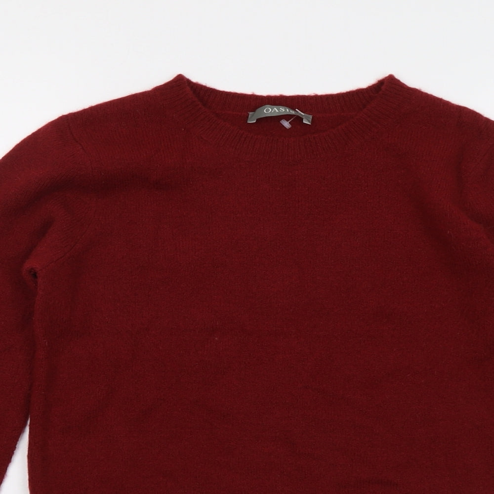 Womens UK Size S Oasis Red Pullover Jumper