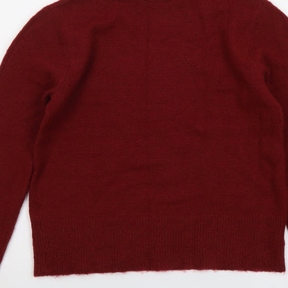 Womens UK Size S Oasis Red Pullover Jumper
