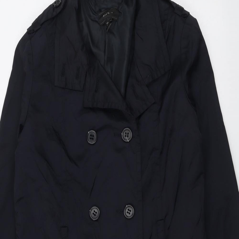 Womens UK Size M Mango Blue Pea Coat
