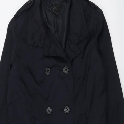 Womens UK Size M Mango Blue Pea Coat