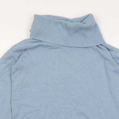 LOFT Womens Blue Roll Neck Acrylic Pullover Jumper Size XS