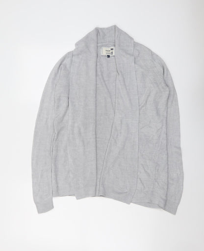 Womens UK Size 12 Maine Grey Cardigan Jumper