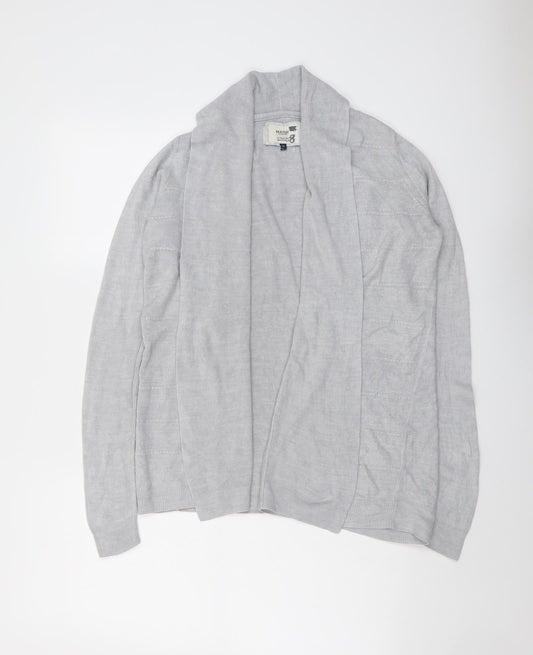 Womens UK Size 12 Maine Grey Cardigan Jumper