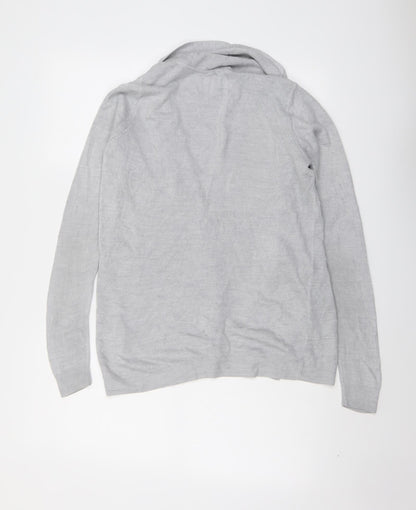 Womens UK Size 12 Maine Grey Cardigan Jumper