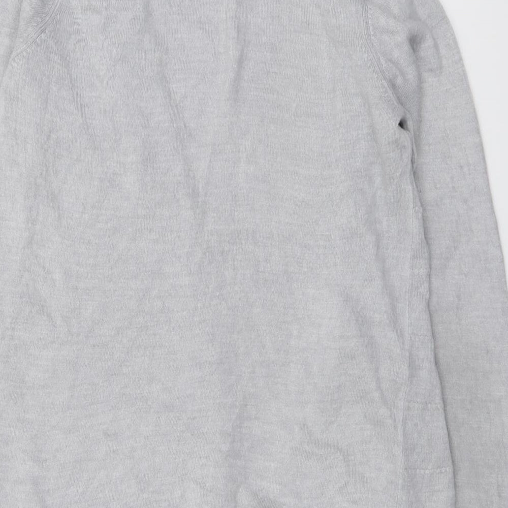 Womens UK Size 12 Maine Grey Cardigan Jumper