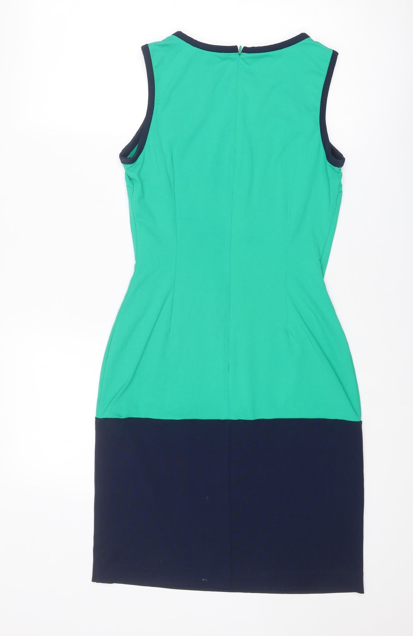 Cynthia Rowley Womens Green Geometric Nylon Shift Size XS Round Neck Pullover