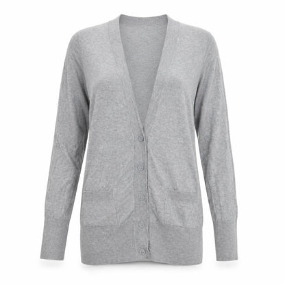 Womens UK Size 12 Topshop Grey Cardigan Jumper