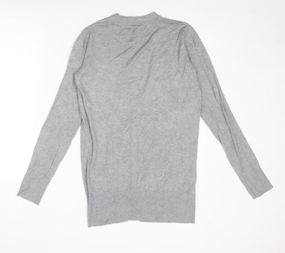 Womens UK Size 12 Topshop Grey Cardigan Jumper