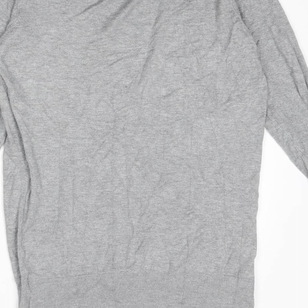 Womens UK Size 12 Topshop Grey Cardigan Jumper
