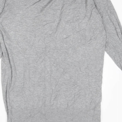 Womens UK Size 12 Topshop Grey Cardigan Jumper
