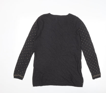Womens UK Size 12 River Island Grey Pullover Jumper