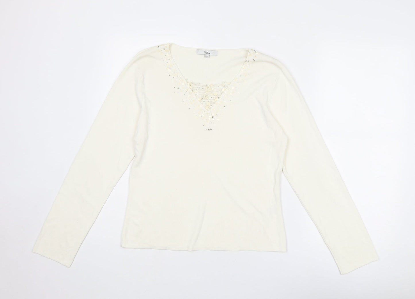Womens UK Size L Klass Ivory Pullover Jumper