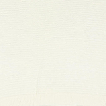 NEXT Womens Ivory Round Neck Acrylic Vest Jumper Size 16 - Cold Shoulder