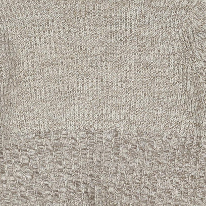 Womens UK Size 14 Casual Club Beige Cardigan Jumper