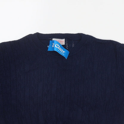 St. Clair Womens Blue Round Neck Acrylic Pullover Jumper Size 12 - Size 12-14