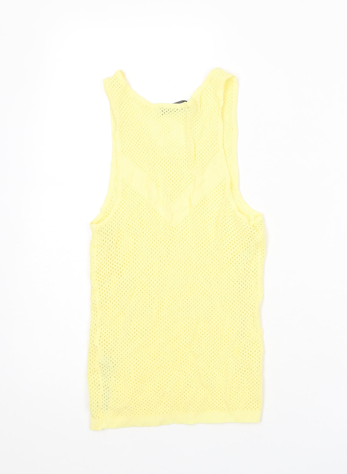 Womens UK Size S Zara Yellow Vest Jumper