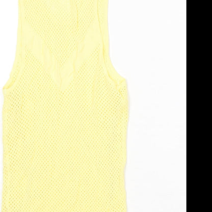 Womens UK Size S Zara Yellow Vest Jumper