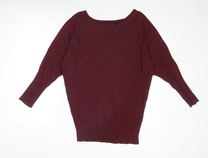 Womens UK Size 12 Debenhams Purple Pullover Jumper