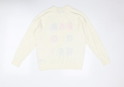 Womens UK Size M Marks and Spencer Ivory Pullover Jumper