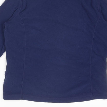 brasher Womens Blue Polyester Pullover Sweatshirt Size 10 Zip