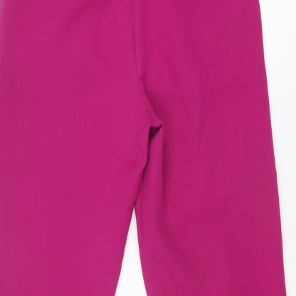 Topshop Womens Purple Polyester Trousers Size 8 Regular Zip