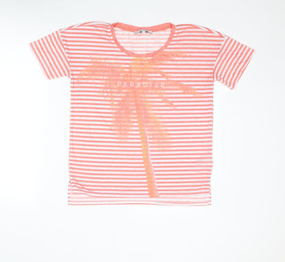 Womens UK Size 10 NEXT Orange Basic T-Shirt