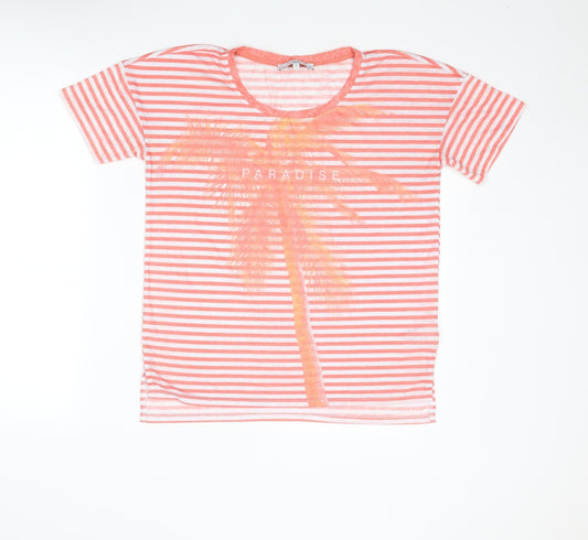 Womens UK Size 10 NEXT Orange Basic T-Shirt