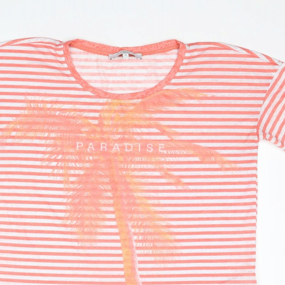 Womens UK Size 10 NEXT Orange Basic T-Shirt