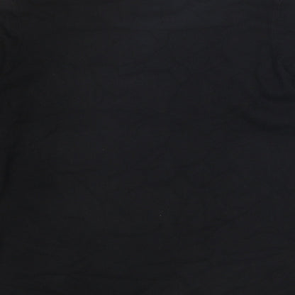 élite Womens Black Round Neck Geometric Viscose Pullover Jumper Size S - Size S-M