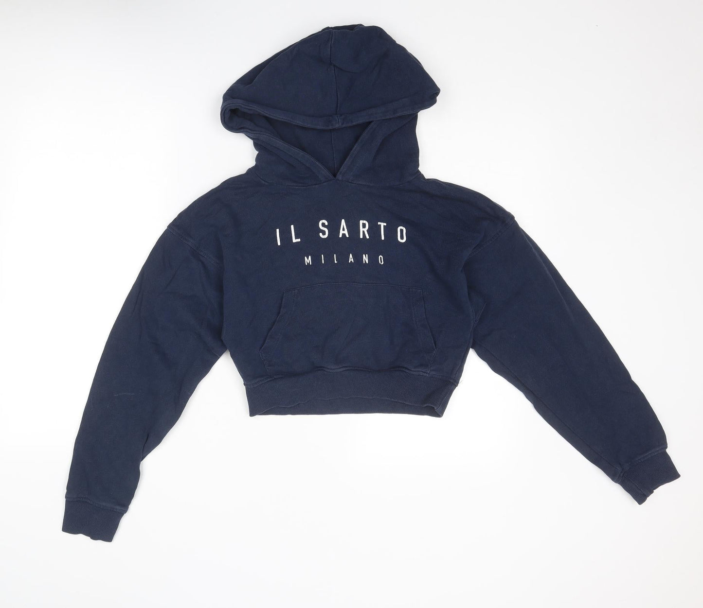 IL SARTO Womens Blue Cotton Pullover Hoodie Size 2XS Pullover - IL SARTO MILANO
