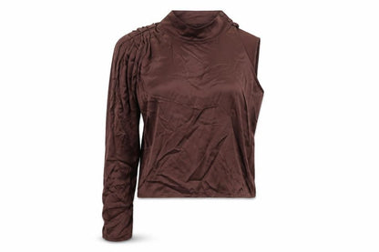 Womens UK Size M Zara Brown Basic Blouse