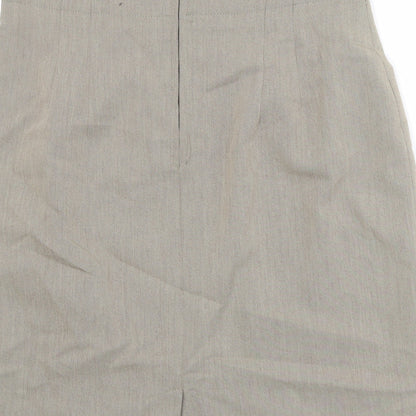 Cartoon Womens Beige Viscose A-Line Skirt Size 14 Zip