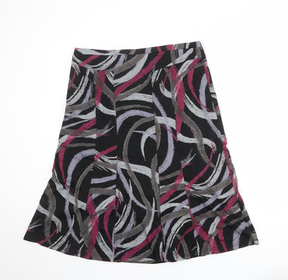 Oscar B Womens Multicoloured Geometric Polyester Swing Skirt Size 16