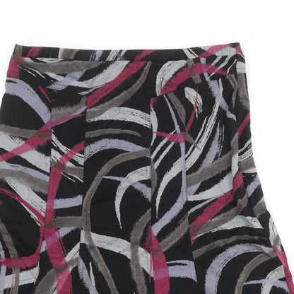 Oscar B Womens Multicoloured Geometric Polyester Swing Skirt Size 16