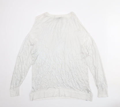 Womens UK Size S Zara Silver Pullover Jumper