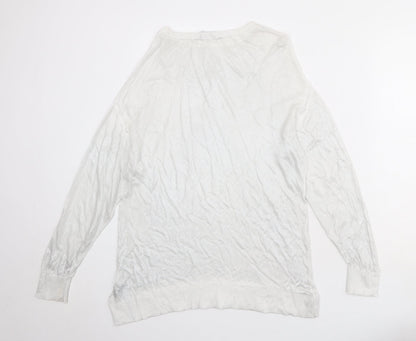 Womens UK Size S Zara Silver Pullover Jumper